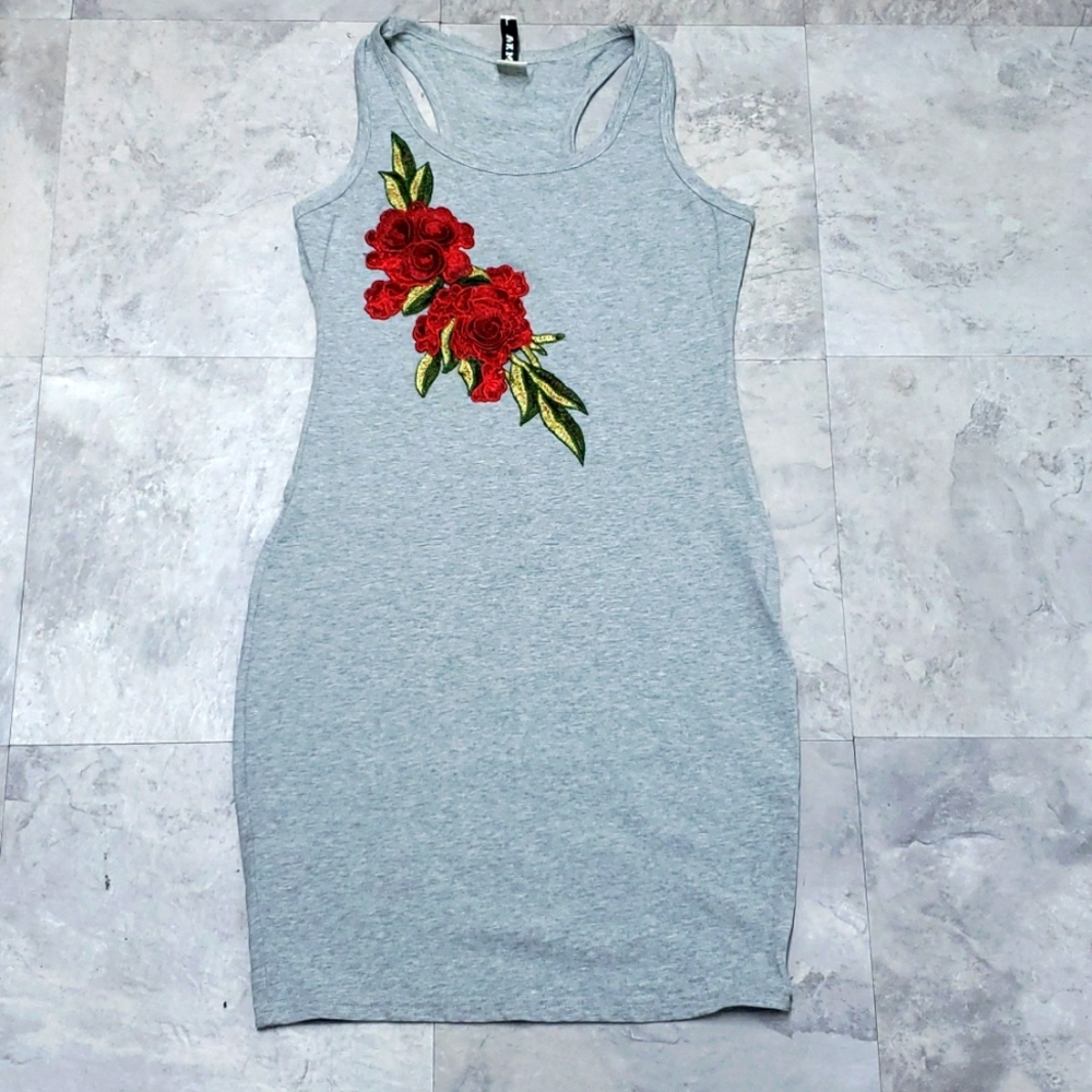 Tank Top Dress,Light Gray